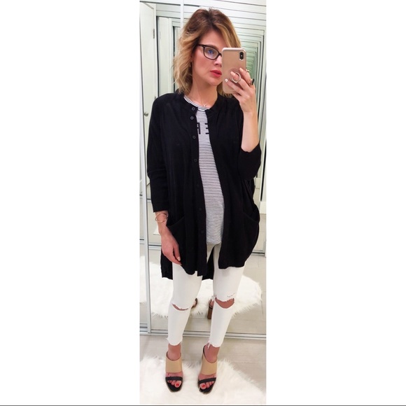 cos black cardigan